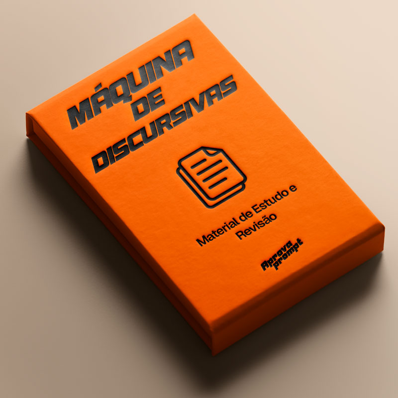 Mockup do bônus premium Aprova Discursiva — máquina de discursivas